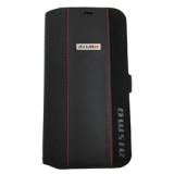 【iPhone12ProMax対応】NISSAN　NISMO本革手帳型ケース　BK